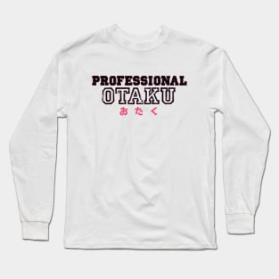 Professional Otaku Japanese Anime Fan Vintage Long Sleeve T-Shirt